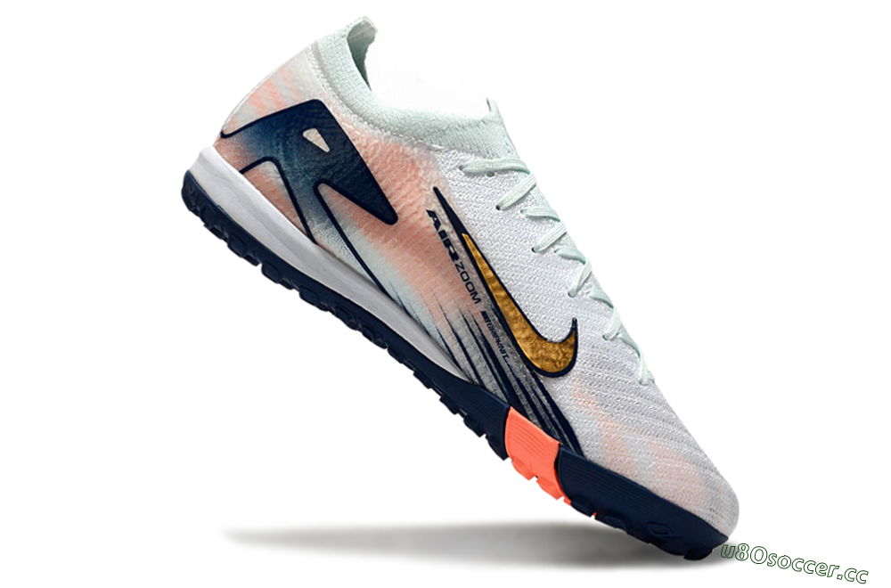 Unisex Nike Air Zoom Mercurial Vapor 16 Elite TF Artificial Turf Low-Tops Football Shoes - Jade/Gold/Blue 5