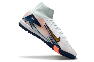 Unisex Nike Air Zoom Mercurial Superfly 10 Elite TF Artificial Turf High-Tops Football Shoes - Jade/Gold/Pink