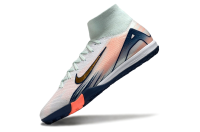 Unisex Nike Air Zoom Mercurial Superfly 10 Elite TF Artificial Turf High-Tops Football Shoes - Jade/Gold/Pink