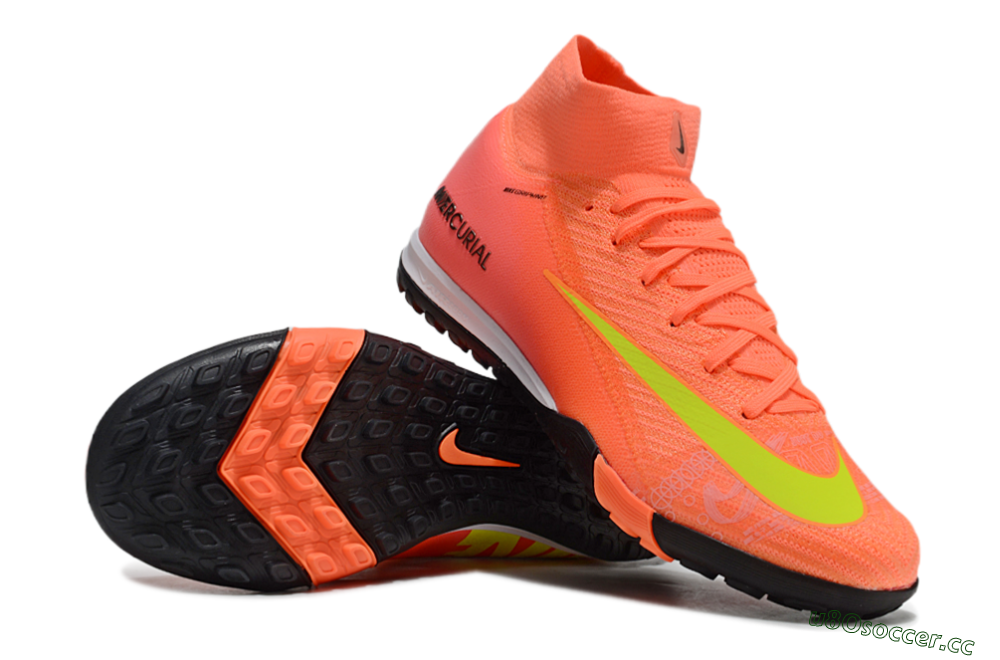 Unisex Nike Air Zoom Mercurial Superfly 10 Elite TF Artificial Turf High-Tops Football Shoes - Red/Yellow/White 1