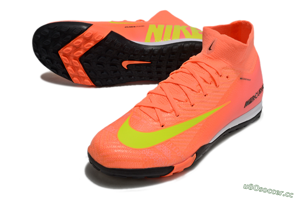 Unisex Nike Air Zoom Mercurial Superfly 10 Elite TF Artificial Turf High-Tops Football Shoes - Red/Yellow/White 3