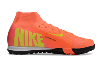 Unisex Nike Air Zoom Mercurial Superfly 10 Elite TF Artificial Turf High-Tops Football Shoes - Red/Yellow/White