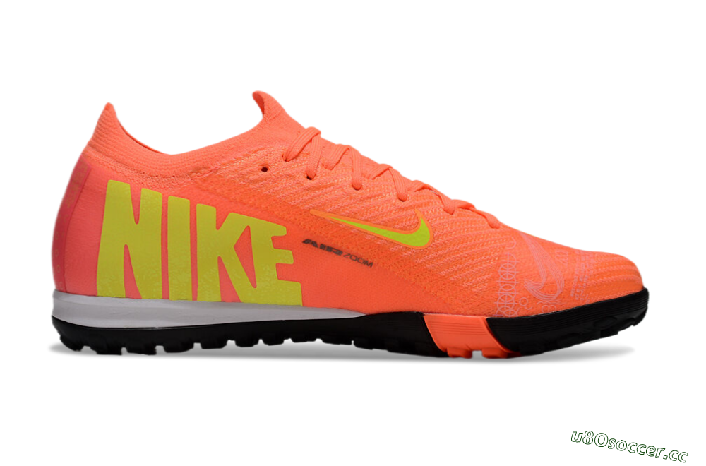 Unisex Nike Air Zoom Mercurial Vapor 16 Elite TF Artificial Turf Low-Tops Football Shoes - Red/Yellow/White 5