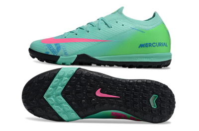 Unisex Nike Air Zoom Mercurial Vapor 16 Elite TF Artificial Turf Low-Tops Football Shoes - Jade/Pink/Blue