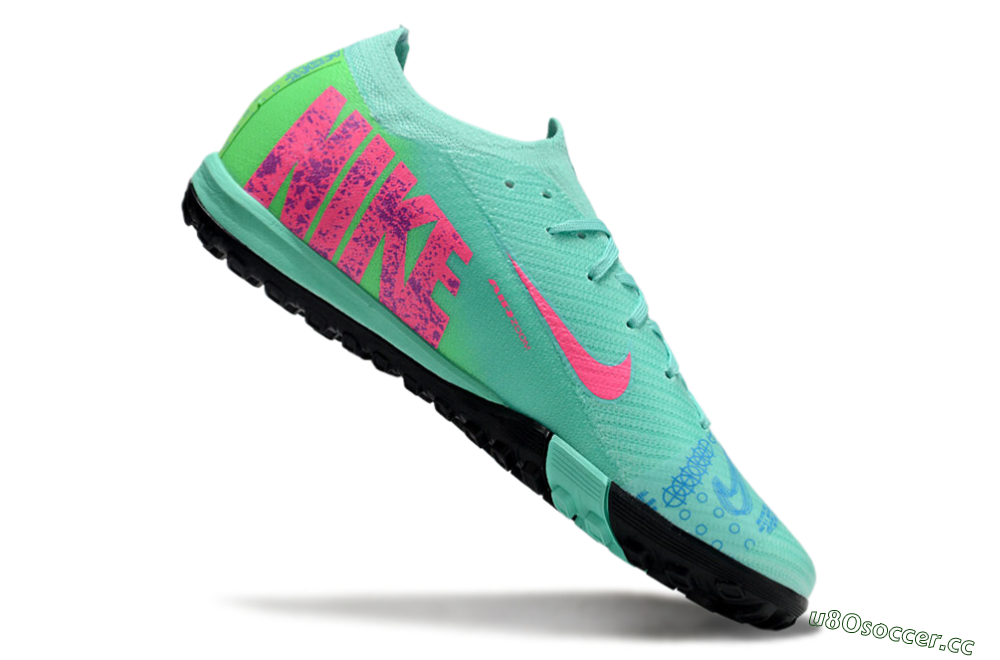 Unisex Nike Air Zoom Mercurial Vapor 16 Elite TF Artificial Turf Low-Tops Football Shoes - Jade/Pink/Blue 4