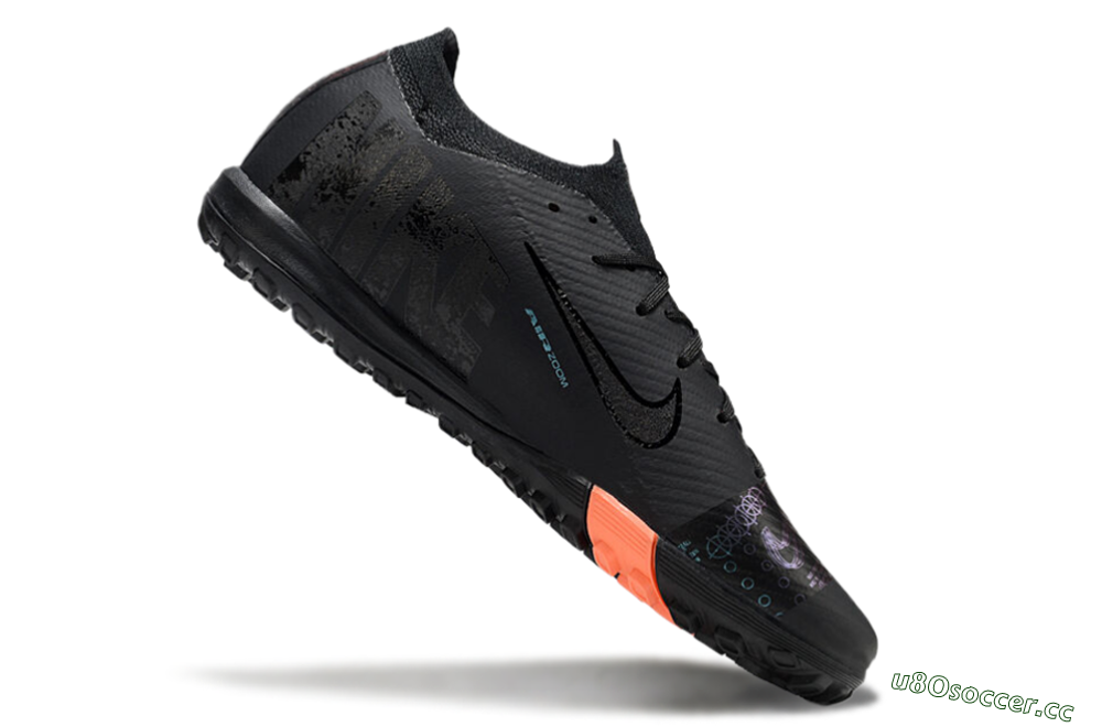Unisex Nike Air Zoom Mercurial Vapor 16 Elite TF Artificial Turf Low-Tops Football Shoes - Black/Red 4