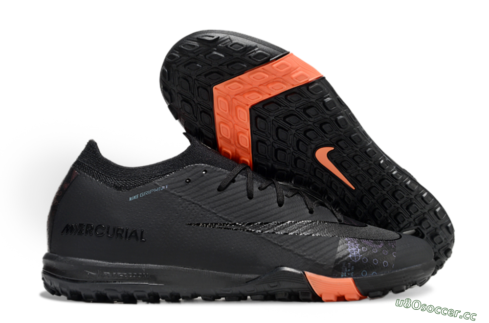 Unisex Nike Air Zoom Mercurial Vapor 16 Elite TF Artificial Turf Low-Tops Football Shoes - Black/Red 2