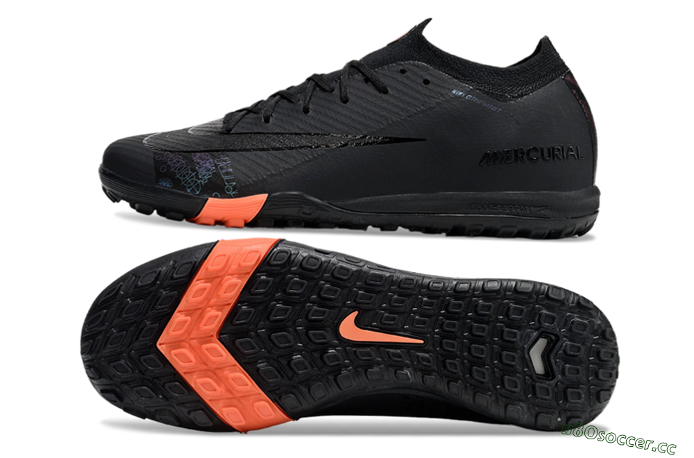 Unisex Nike Air Zoom Mercurial Vapor 16 Elite TF Artificial Turf Low-Tops Football Shoes - Black/Red 1
