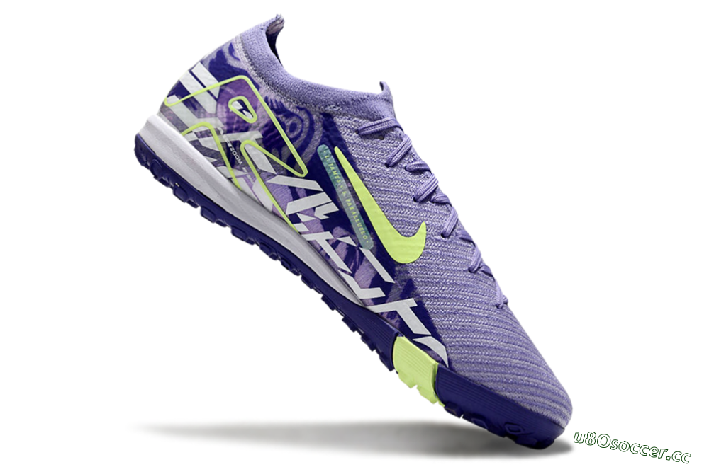 Unisex Nike Air Zoom Mercurial Vapor 16 Elite TF Artificial Turf Low-Tops Football Shoes - Purple/Yellow/White 5