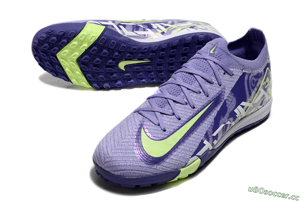 Unisex Nike Air Zoom Mercurial Vapor 16 Elite TF Artificial Turf Low-Tops Football Shoes - Purple/Yellow/White 3