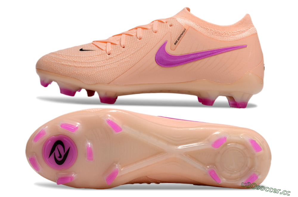 Men's Nike Phantom Luna Elite FG Firm Ground Low-Tops Football Boots - Pink/Black/Purple 1