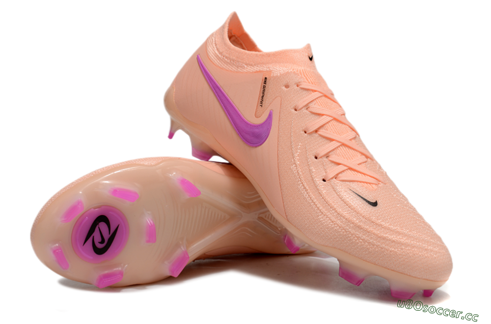 Men's Nike Phantom Luna Elite FG Firm Ground Low-Tops Football Boots - Pink/Black/Purple 3