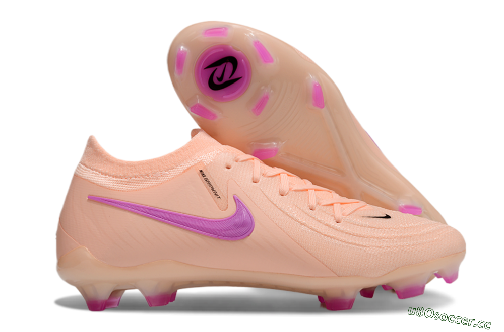 Men's Nike Phantom Luna Elite FG Firm Ground Low-Tops Football Boots - Pink/Black/Purple 2