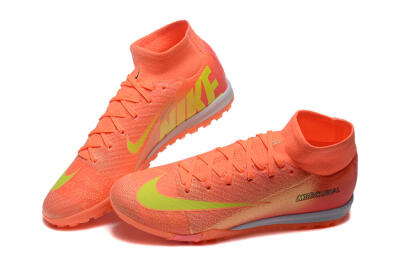 Men's Nike Air Zoom Mercurial Superfly 10 Elite TF Artificial Turf High-Tops Football Shoes - Red/Yellow/White