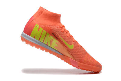 Men's Nike Air Zoom Mercurial Superfly 10 Elite TF Artificial Turf High-Tops Football Shoes - Red/Yellow/White