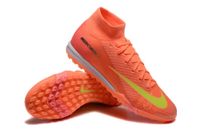 Men's Nike Air Zoom Mercurial Superfly 10 Elite TF Artificial Turf High-Tops Football Shoes - Red/Yellow/White