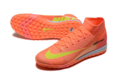 Men's Nike Air Zoom Mercurial Superfly 10 Elite TF Artificial Turf High-Tops Football Shoes - Red/Yellow/White