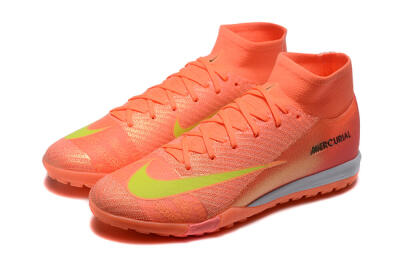 Men's Nike Air Zoom Mercurial Superfly 10 Elite TF Artificial Turf High-Tops Football Shoes - Red/Yellow/White