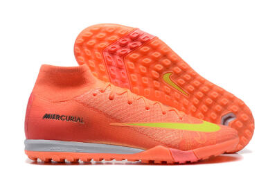 Men's Nike Air Zoom Mercurial Superfly 10 Elite TF Artificial Turf High-Tops Football Shoes - Red/Yellow/White
