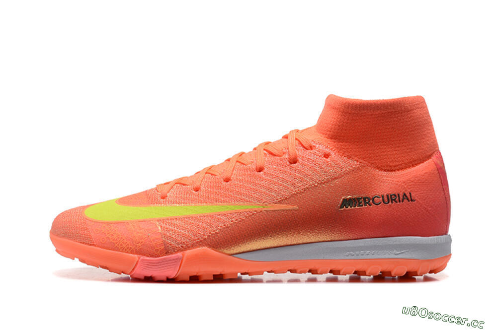 Men's Nike Air Zoom Mercurial Superfly 10 Elite TF Artificial Turf High-Tops Football Shoes - Red/Yellow/White 0