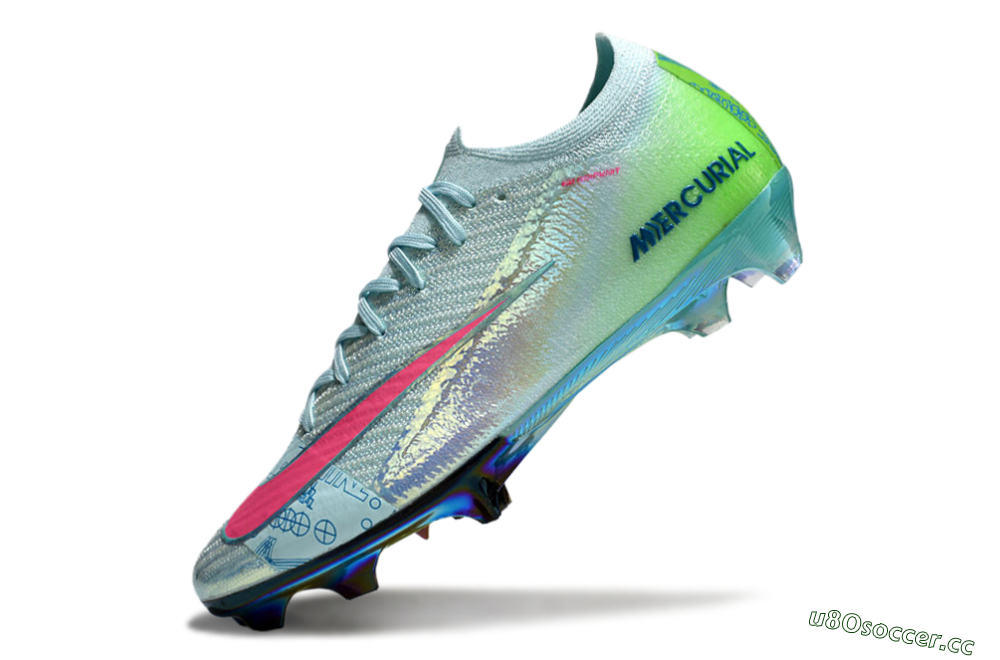 Unisex Nike Air Zoom Mercurial Vapor 16 Elite FG Firm Ground Low-Tops Football Boots - Jade/Pink/Gold 5