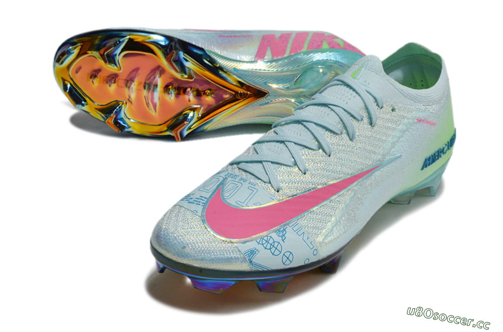 Unisex Nike Air Zoom Mercurial Vapor 16 Elite FG Firm Ground Low-Tops Football Boots - Jade/Pink/Gold 3