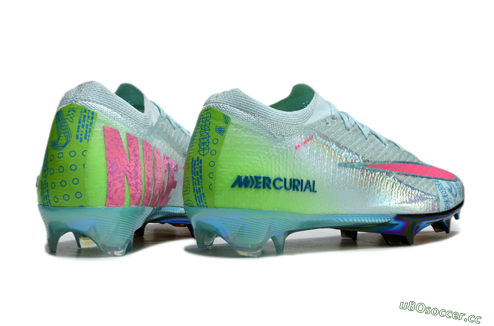 Unisex Nike Air Zoom Mercurial Vapor 16 Elite FG Firm Ground Low-Tops Football Boots - Jade/Pink/Gold 6