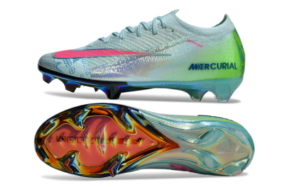 Unisex Nike Air Zoom Mercurial Vapor 16 Elite FG Firm Ground Low-Tops Football Boots - Jade/Pink/Gold