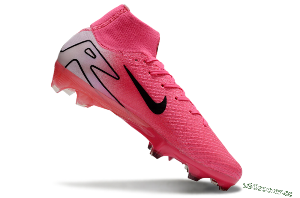 Unisex Nike Air Zoom Mercurial Superfly 10 Elite FG Firm Ground High-Tops Football Boots - Pink/Black 4