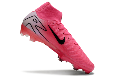 Unisex Nike Air Zoom Mercurial Superfly 10 Elite FG Firm Ground High-Tops Football Boots - Pink/Black