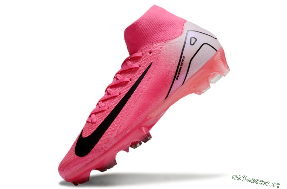 Unisex Nike Air Zoom Mercurial Superfly 10 Elite FG Firm Ground High-Tops Football Boots - Pink/Black 5