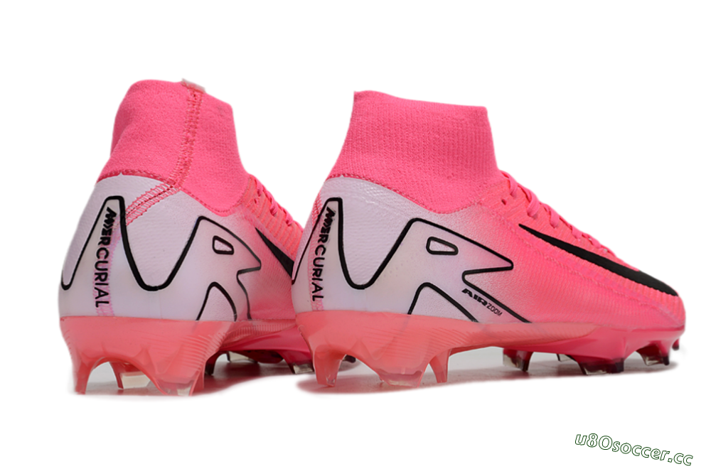 Unisex Nike Air Zoom Mercurial Superfly 10 Elite FG Firm Ground High-Tops Football Boots - Pink/Black 6