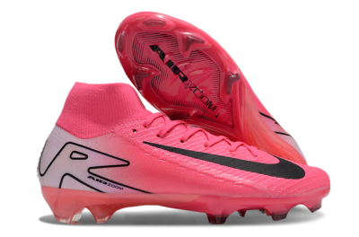 Unisex Nike Air Zoom Mercurial Superfly 10 Elite FG Firm Ground High-Tops Football Boots - Pink/Black