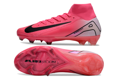 Unisex Nike Air Zoom Mercurial Superfly 10 Elite FG Firm Ground High-Tops Football Boots - Pink/Black