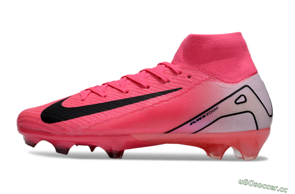 Unisex Nike Air Zoom Mercurial Superfly 10 Elite FG Firm Ground High-Tops Football Boots - Pink/Black 0