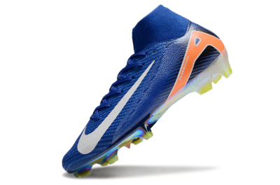 Unisex Nike Air Zoom Mercurial Superfly 10 Elite FG Firm Ground High-Tops Football Boots - Blue/White/Orange/Gold