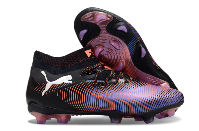 Men's Puma Future 8 Ultimate FG Firm Ground Low-Tops Football Boots - Black/Purple/Red