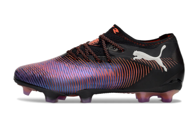 Men's Puma Future 8 Ultimate FG Firm Ground Low-Tops Football Boots - Black/Purple/Red