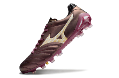 Men's Mizuno Morelia Neo 4 FG Firm Ground Low-Tops Football Boots - Red/White/Gold