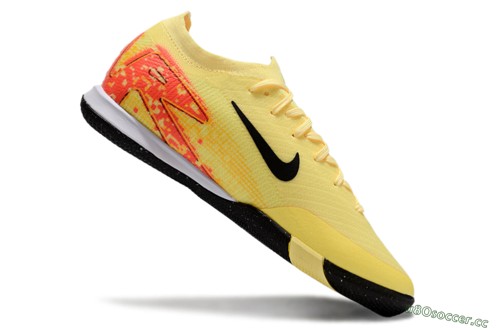 Men's Nike Air Zoom Mercurial Vapor 16 Elite IC Indoor & Futsal Low-Tops Football Shoes - Yellow/Black/Red 4