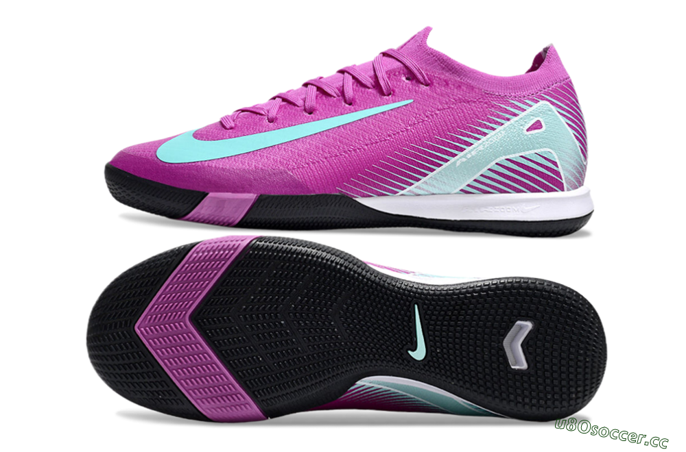 Men's Nike Air Zoom Mercurial Vapor 16 Elite IC Indoor & Futsal Low-Tops Football Shoes - Purple/Jade/White 1
