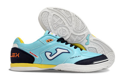 Men's Joma Top Flex IC Indoor & Futsal Low-Tops Football Shoes - Jade/Black/Yellow