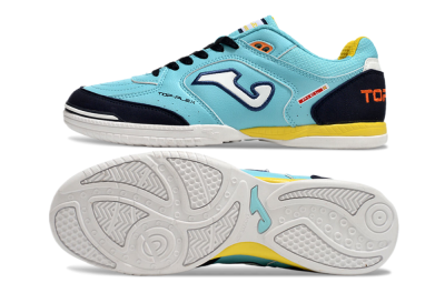 Men's Joma Top Flex IC Indoor & Futsal Low-Tops Football Shoes - Jade/Black/Yellow