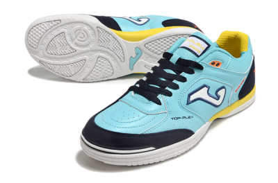 Men's Joma Top Flex IC Indoor & Futsal Low-Tops Football Shoes - Jade/Black/Yellow