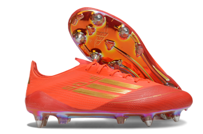 Men's Adidas F50 Elite SG Soft Ground Low-Tops Football Boots - Red/Gold