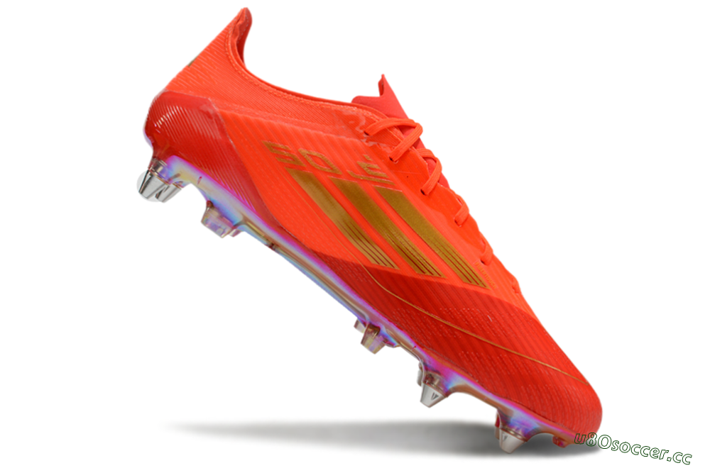 Men's Adidas F50 Elite SG Soft Ground Low-Tops Football Boots - Red/Gold 4