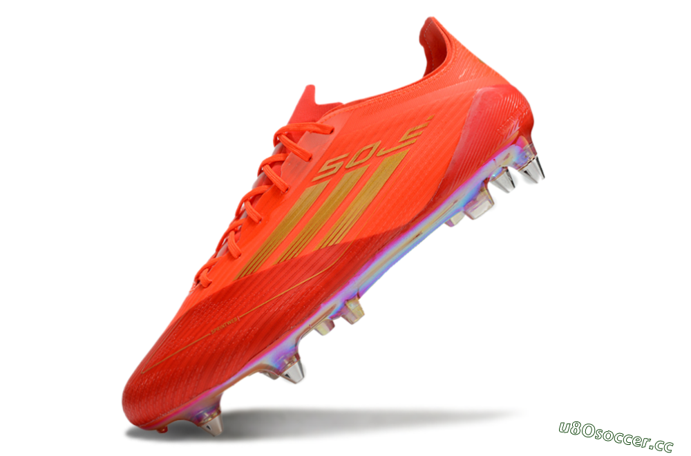 Men's Adidas F50 Elite SG Soft Ground Low-Tops Football Boots - Red/Gold 5