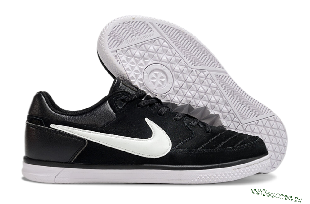 Men's Nike Street Gato IC Indoor & Futsal Low-Tops Football Shoes - Black/White 2