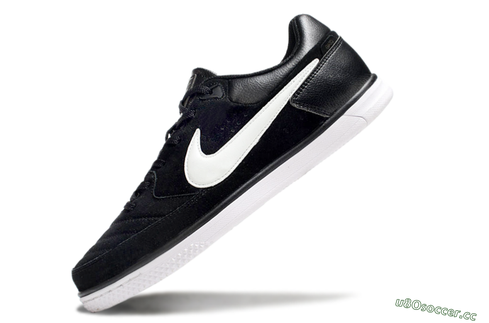 Men's Nike Street Gato IC Indoor & Futsal Low-Tops Football Shoes - Black/White 5