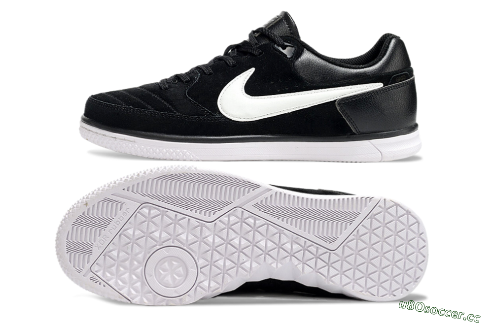 Men's Nike Street Gato IC Indoor & Futsal Low-Tops Football Shoes - Black/White 1
